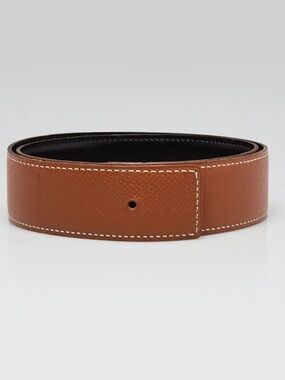 Hermès Box Togo Reversible Belt Strap Belt